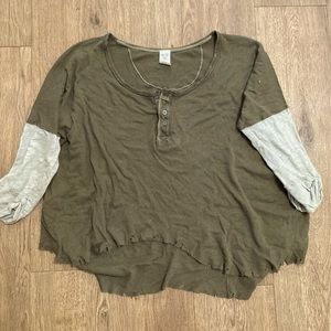 We The Free, Distressed Long Sleeve Shirt